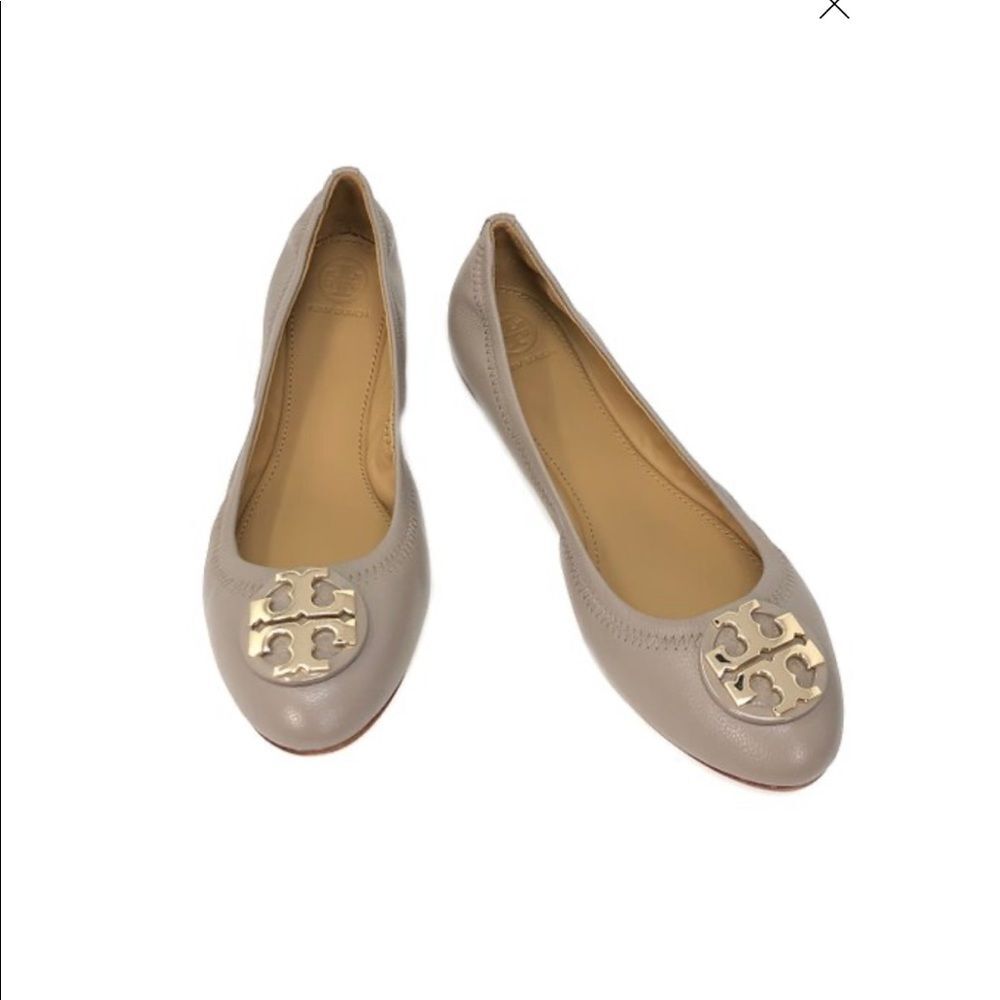 Tory Burch Womens French Grey Claire Ballet Flat Size 7 Classic Casual Everyday